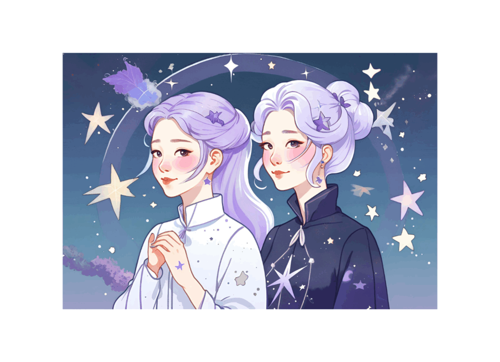 【月は唄い、星は夢見る】moonstar星奈 初のオンラインギャラリー展。星座を擬人化したイラストが街中に飾られている。第二部。