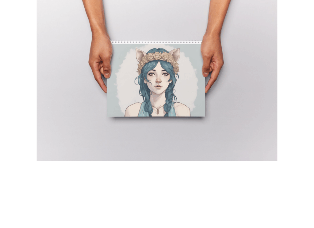 【月は唄い、星は夢見る】moonstar星奈　初のオンラインギャラリー展。星座を擬人化したイラストが室内に飾られている。第三部：星は廻る