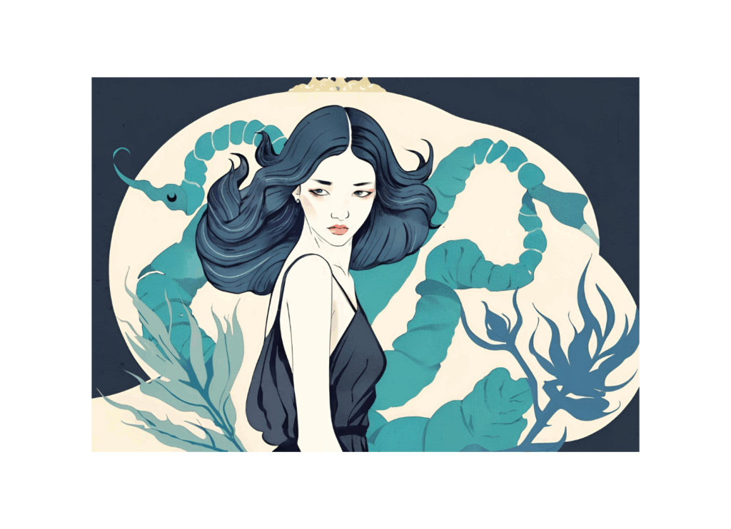 【月は唄い、星は夢見る】moonstar星奈 初のオンラインギャラリー展。星座を擬人化したイラストが街中に飾られている。第二部。