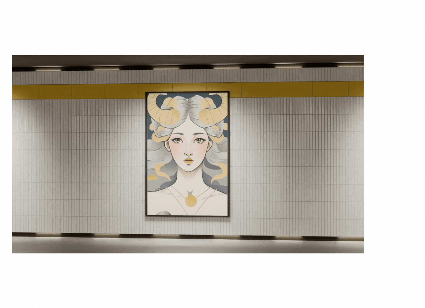 【月は唄い、星は夢見る】moonstar星奈 初のオンラインギャラリー展。星座を擬人化したイラストが街中に飾られている。第二部。