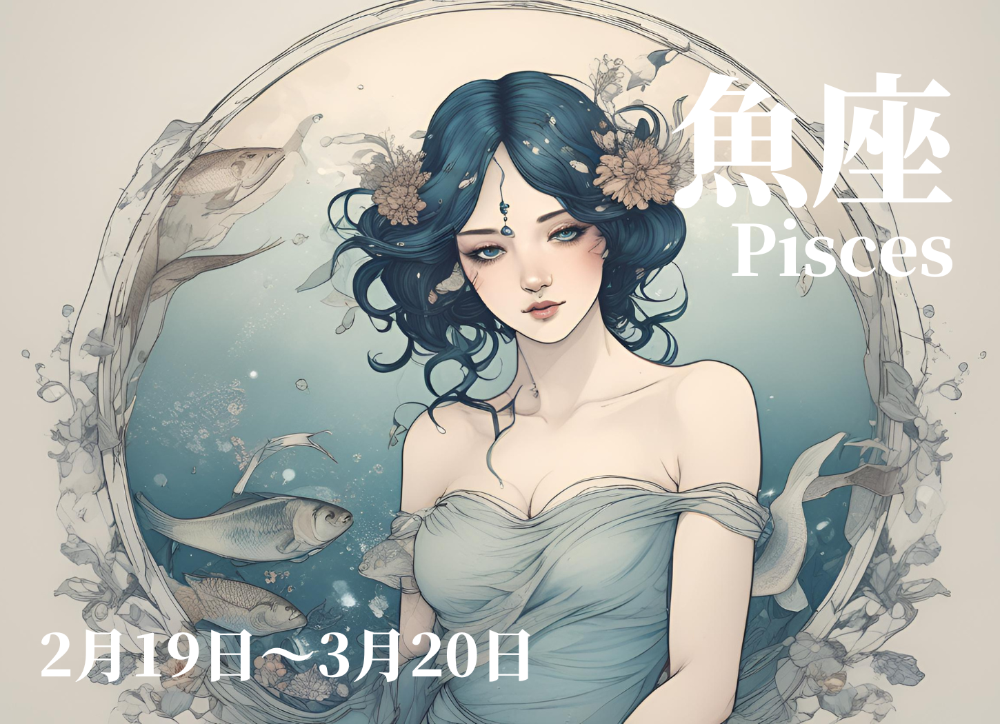 「月のリズムと星のきらめき」魚座